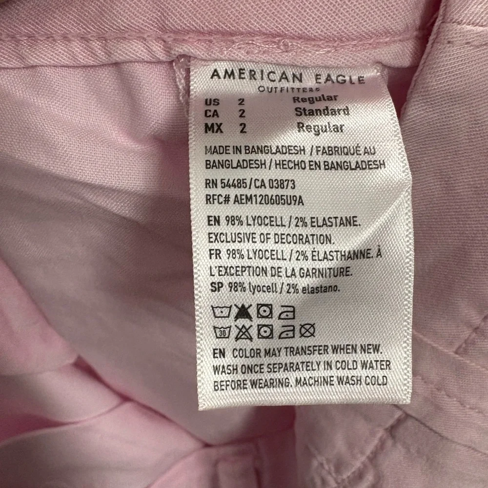 American Eagle Outfitters Light Pink Wide Leg Cargo‎ Pants - Picture 5 of 5